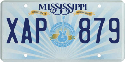 MS license plate XAP879