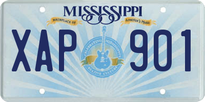 MS license plate XAP901