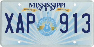 MS license plate XAP913
