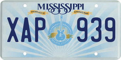 MS license plate XAP939