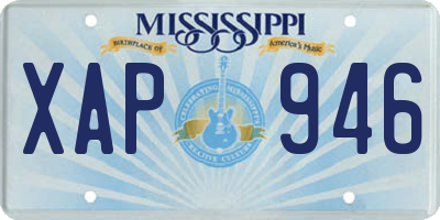 MS license plate XAP946