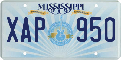 MS license plate XAP950