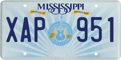 MS license plate XAP951