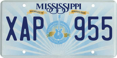 MS license plate XAP955