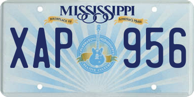 MS license plate XAP956