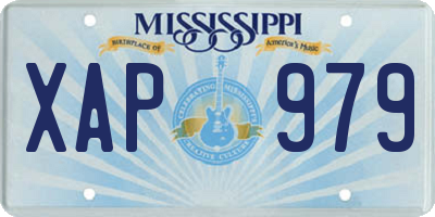 MS license plate XAP979