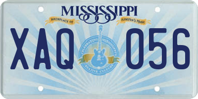 MS license plate XAQ056