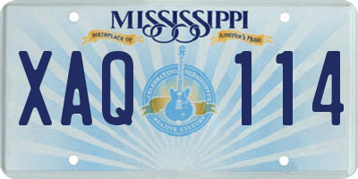 MS license plate XAQ114