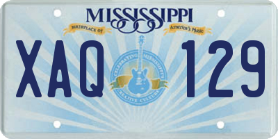 MS license plate XAQ129