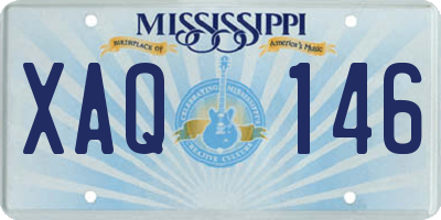 MS license plate XAQ146