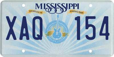 MS license plate XAQ154