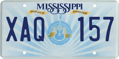 MS license plate XAQ157