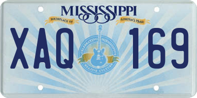 MS license plate XAQ169