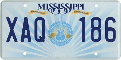 MS license plate XAQ186