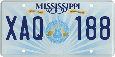 MS license plate XAQ188