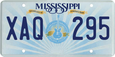 MS license plate XAQ295
