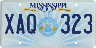MS license plate XAQ323