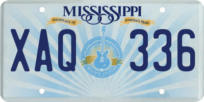MS license plate XAQ336