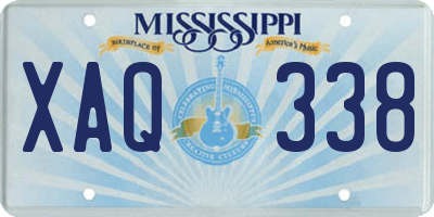 MS license plate XAQ338