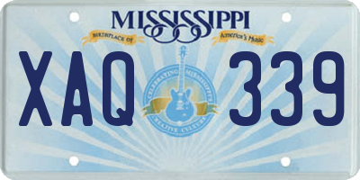MS license plate XAQ339