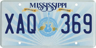 MS license plate XAQ369
