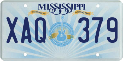 MS license plate XAQ379