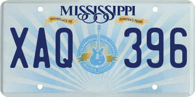 MS license plate XAQ396