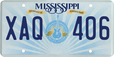 MS license plate XAQ406