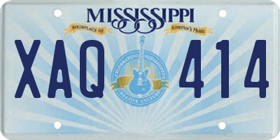 MS license plate XAQ414