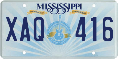 MS license plate XAQ416