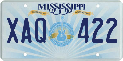 MS license plate XAQ422