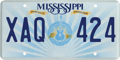 MS license plate XAQ424