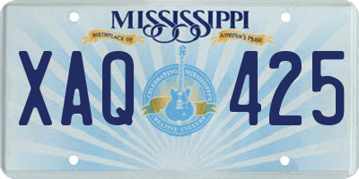MS license plate XAQ425