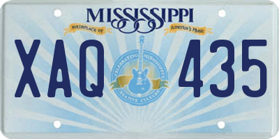 MS license plate XAQ435