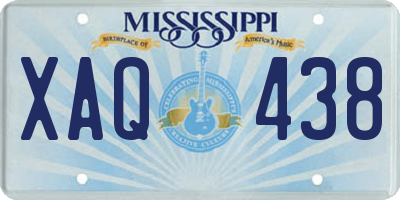 MS license plate XAQ438