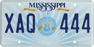 MS license plate XAQ444