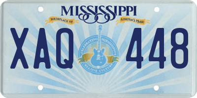 MS license plate XAQ448
