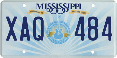 MS license plate XAQ484
