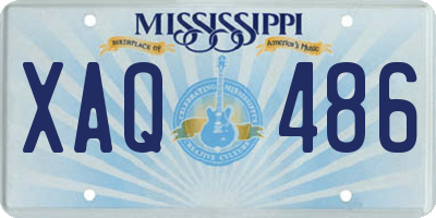 MS license plate XAQ486