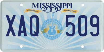 MS license plate XAQ509
