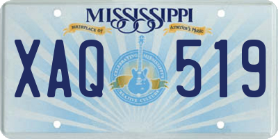 MS license plate XAQ519