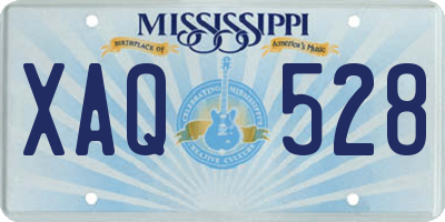 MS license plate XAQ528