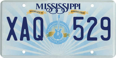 MS license plate XAQ529