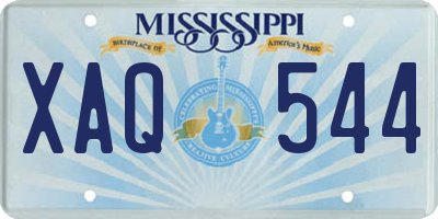 MS license plate XAQ544