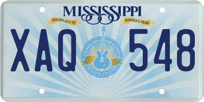 MS license plate XAQ548
