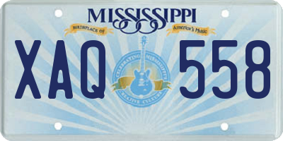 MS license plate XAQ558
