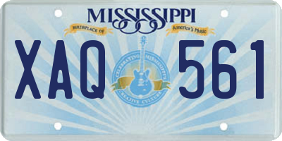MS license plate XAQ561