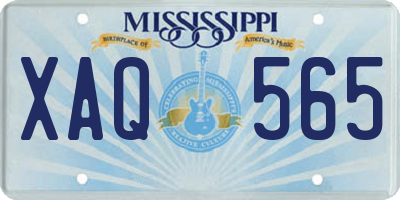 MS license plate XAQ565