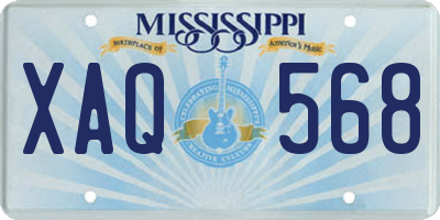 MS license plate XAQ568