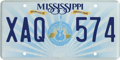 MS license plate XAQ574